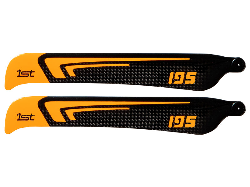 1st-RC Main Blades CFK 195mm Orange