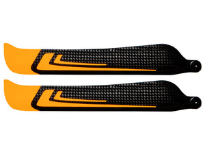 1st-RC Main Blades CFK 195mm Orange