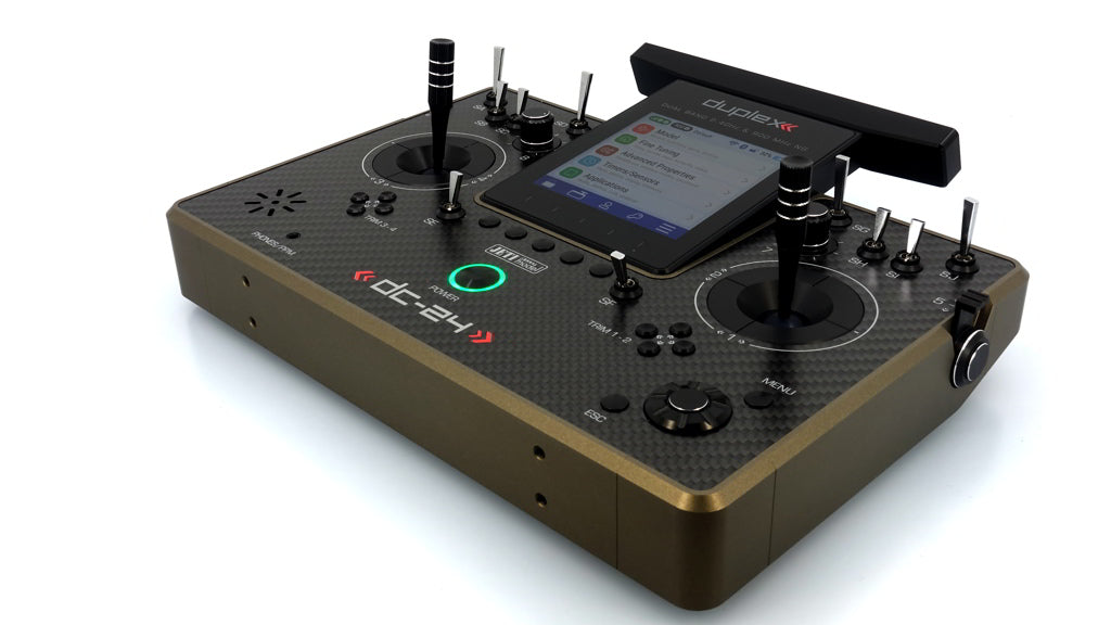 Jeti Duplex DC-24G2 2.4GHz/900MHz NG Carbon Line Bronze w/REX 12 ASSIST and Aluminum case