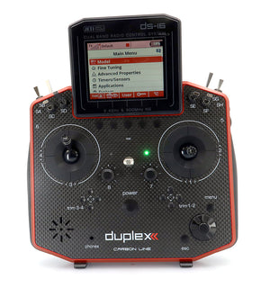 Jeti Duplex DS-16 G2 Carbon RED 2.4GHz/900MHz w/Rx R10, Aluminum Tx Case Radio System