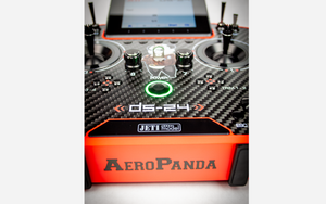 Jeti Duplex DS-24G2 2.4GHz/900MHz NG Carbon Line AEROPANDA SPECIAL EDITION - ORANGE CERAKOTE w/REX 12 ASSIST and Aluminum case