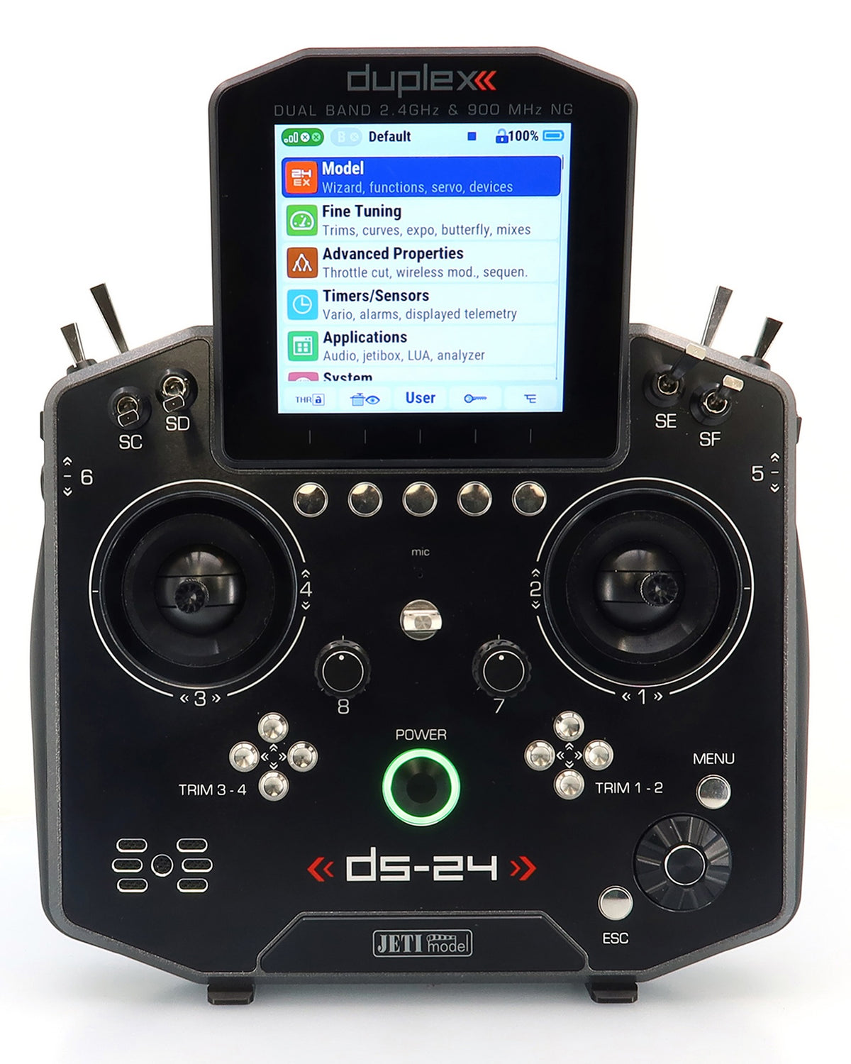 Jeti Duplex DS-24G2 2.4GHz/900MHz NG Carbon Line GRAY LACQUER w