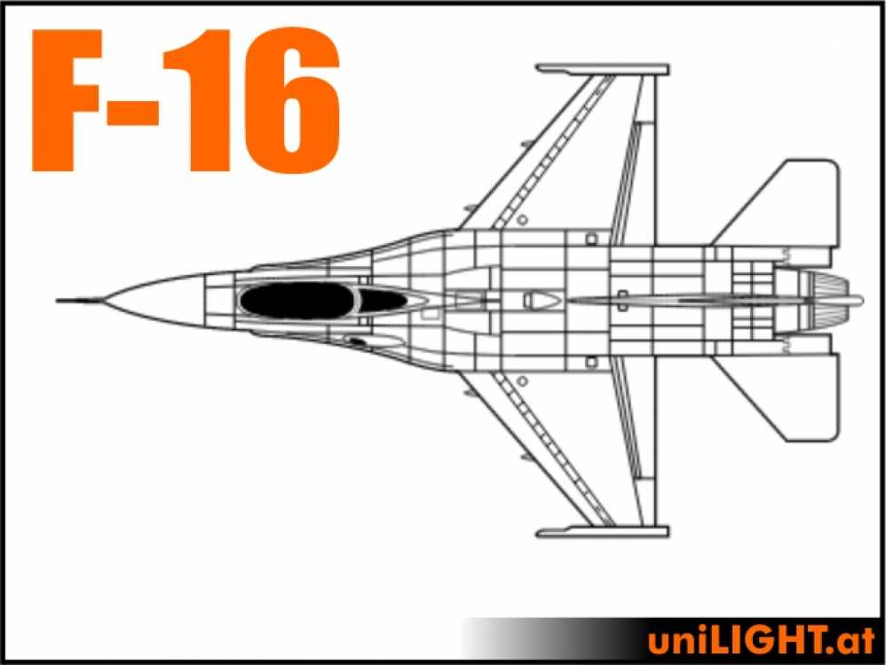 UniLIGHT Bundle F-16, 1:5, approx. 3m length