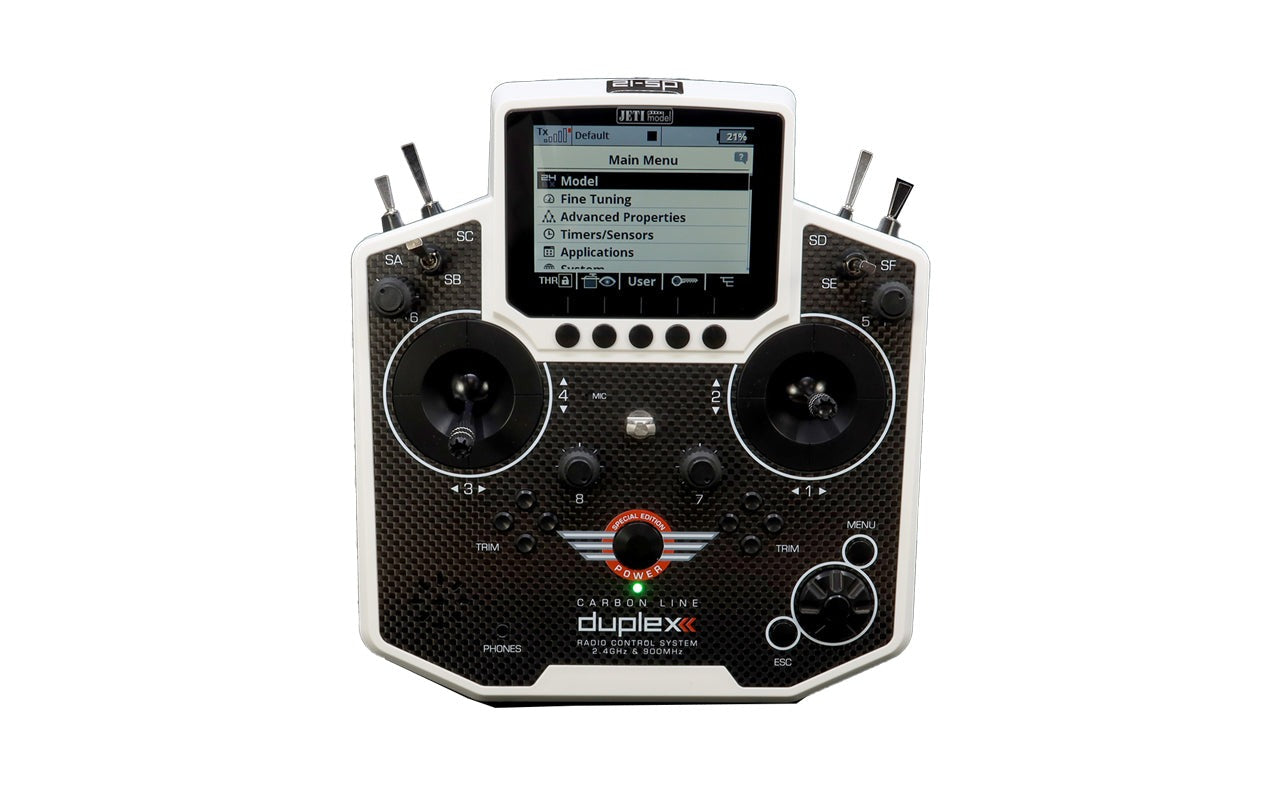 Jeti Duplex DS-12 Special Edition Carbon White 2.4GHz/900MHz w/Rx REX ...