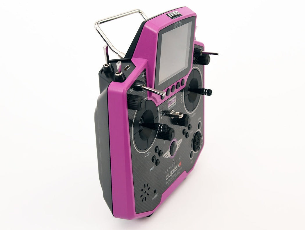 Jeti Duplex DS-12 Carbon Purple Multimode Special Edition 2.4GHz/900MHz w/Rx REX R7, Aluminum Tx Case Radio System