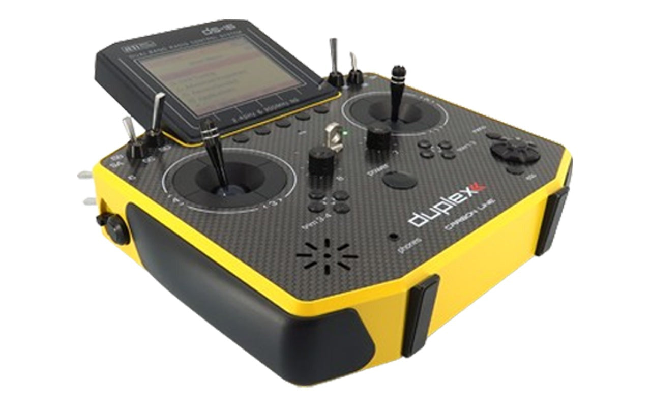 Jeti Duplex DS-16 G2 Carbon YELLOW 2.4GHz/900MHz w/Rx R10, Aluminum Tx ...