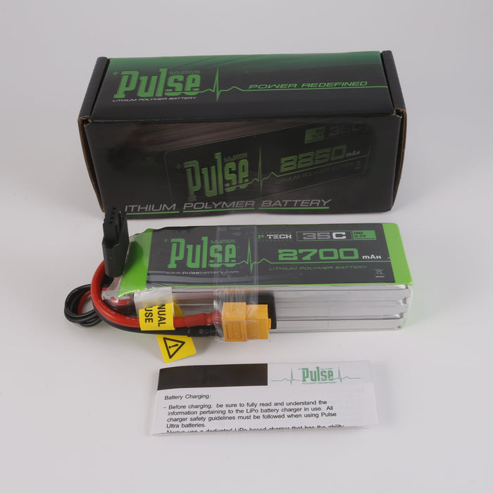 Pulse 2700mah 35C 11.1V 3S P-Tech Lipo Battery - XT60 Connector