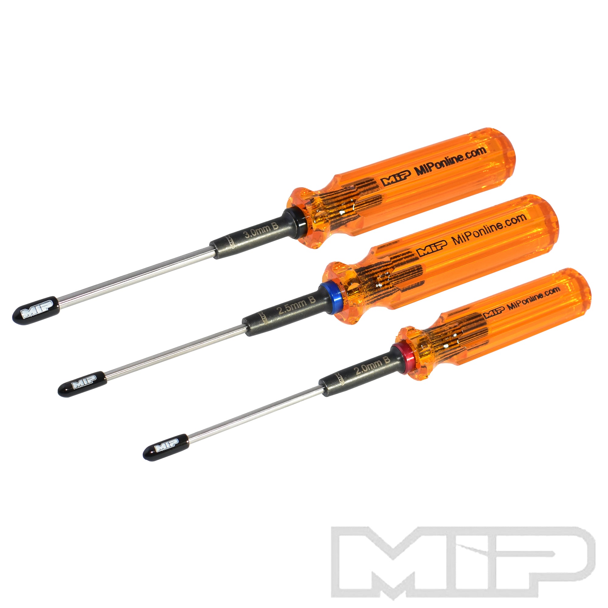 #9606 - MIP Hex Driver Ball Wrench Set Gen 2, Metric (3), 2.0mm, 2.5mm, & 3.0mm