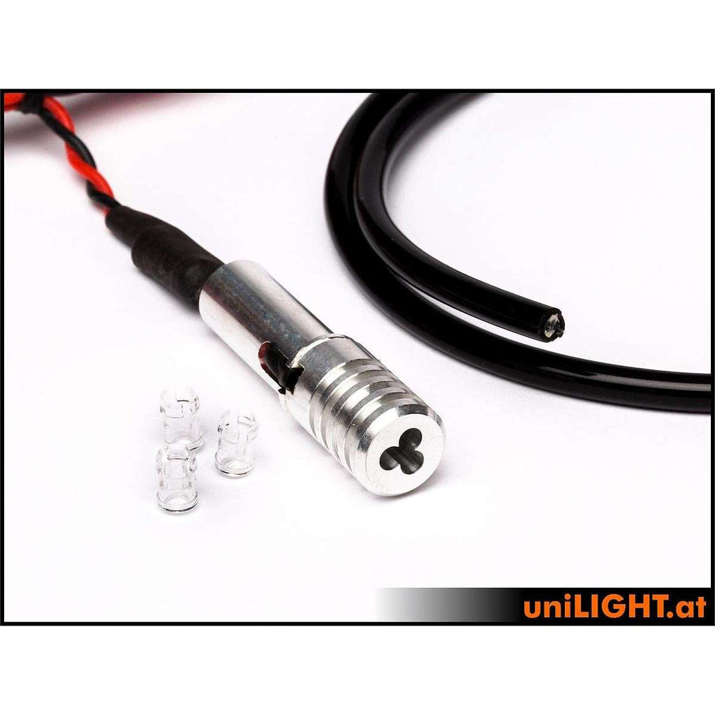 3mm FIBER Strobe Light, Triple, 8Wx2