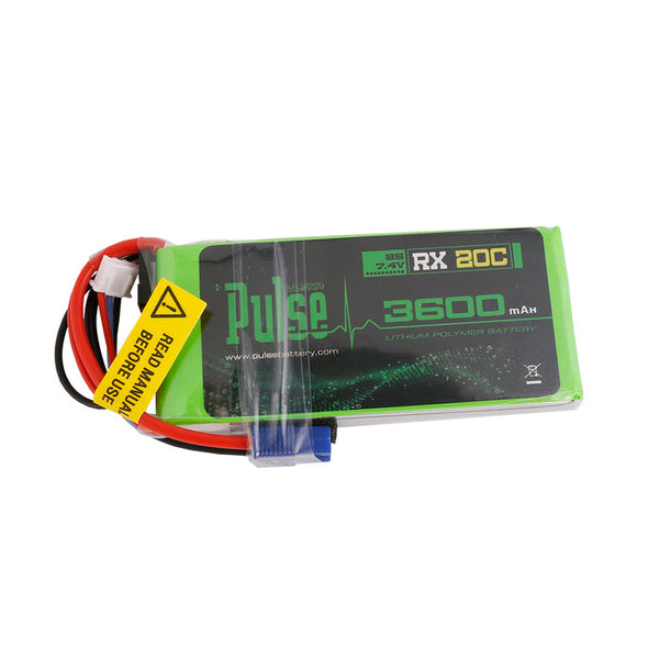Pure Pulse Ⅱ PULSE 2S 3600mAh 20C 7.4V RX Receiver Battery - LiPo Battery - www