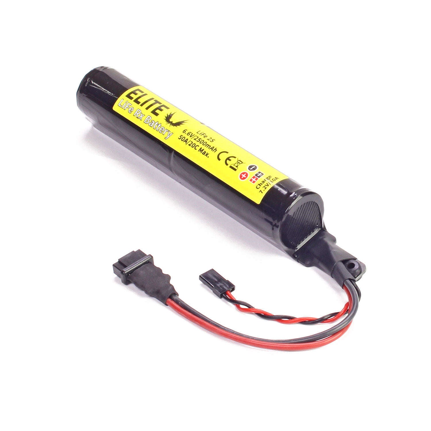 Elite Receiver Battery Pack 2500mAh 6.6V LiFe Compact Wire Slim (50A/20C)