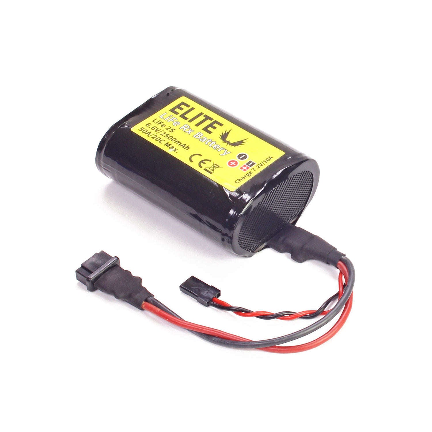 Elite Receiver Battery Pack 2500mAh 6.6V LiFe Compact Wire (50A/20C)  DNRS