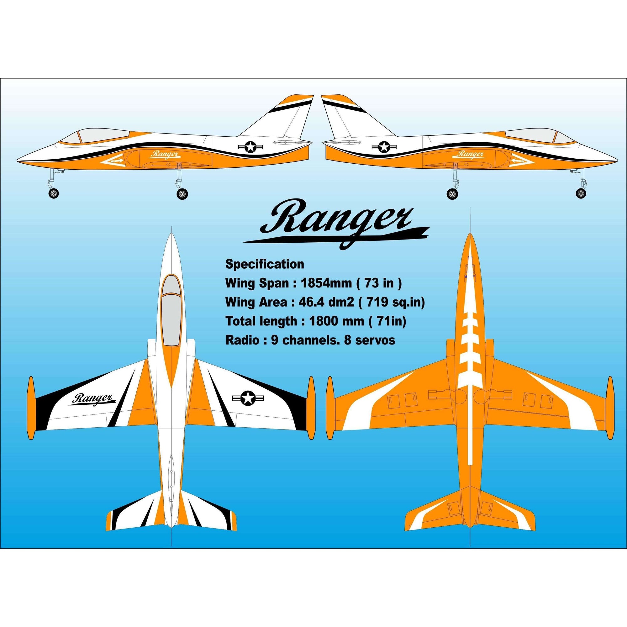 Boomerang Ranger Sport Jet - Orange & White