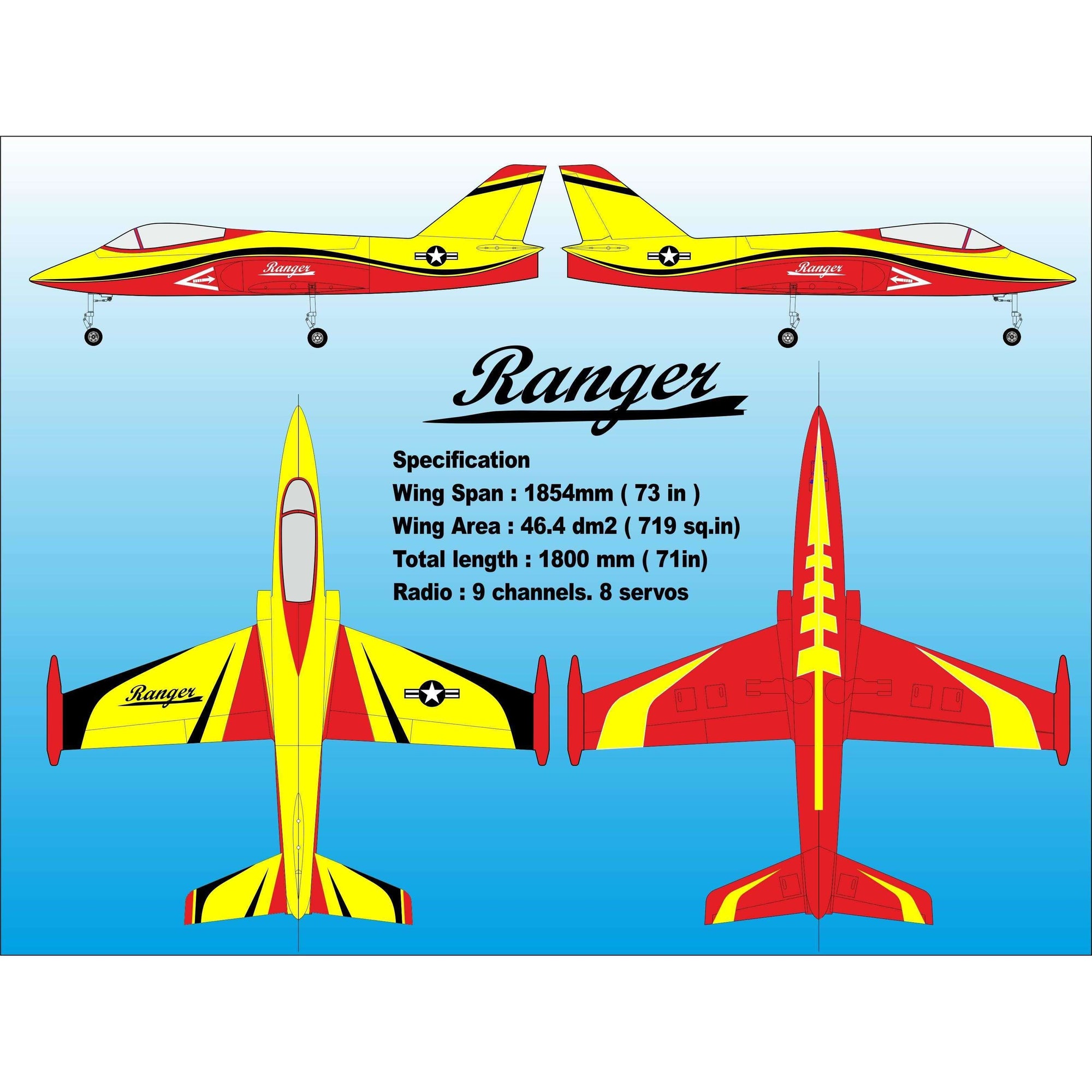 Boomerang Ranger Sport Jet - Yellow & Red