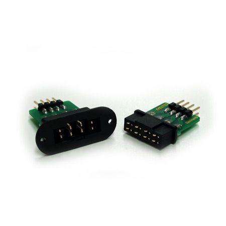 Emcotec Wing connector 8pin with pin strip, plug & socket