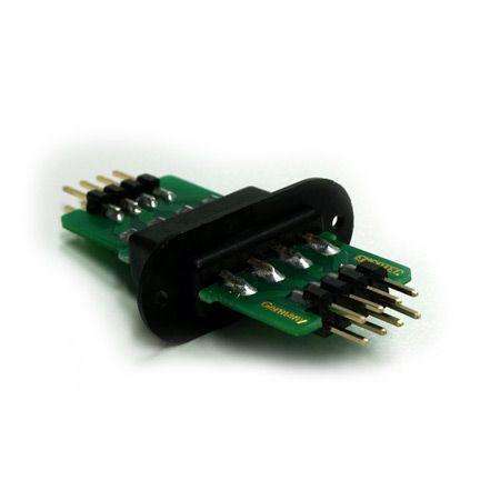 Emcotec Wing connector 8pin with pin strip, plug & socket