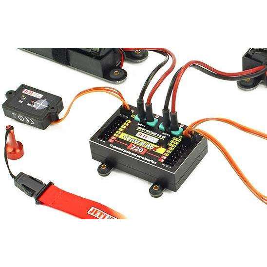 Jeti Central Box 220 Power Distribution Combo w/Magnetic Switch & R3/RSW Receivers (2)