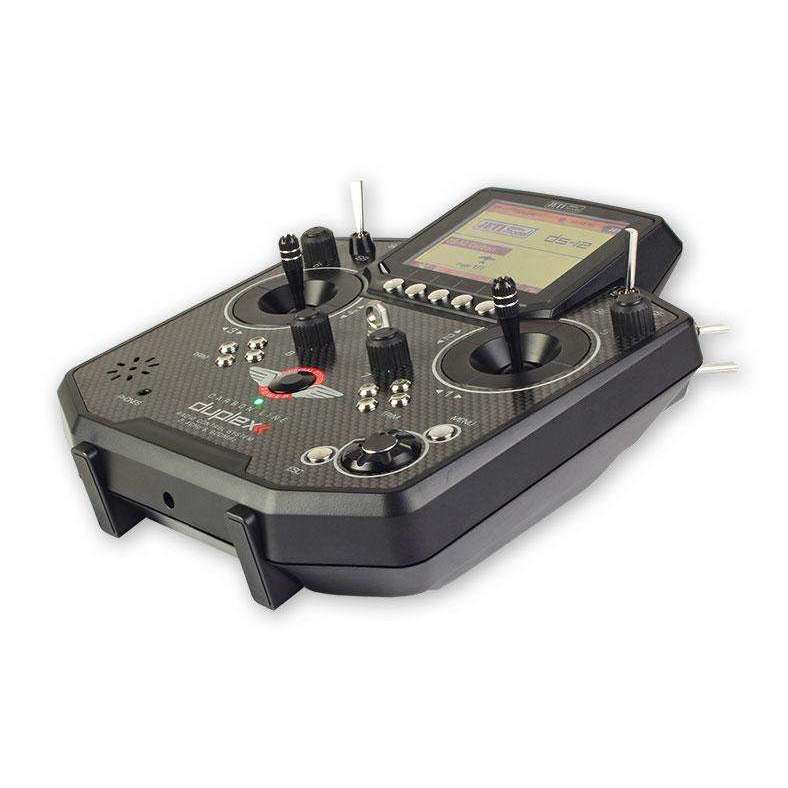 Jeti Duplex DS-12 Carbon Black Special Edition 2.4GHz/900MHz w/Rx REX R7, Aluminum Tx Case Radio System