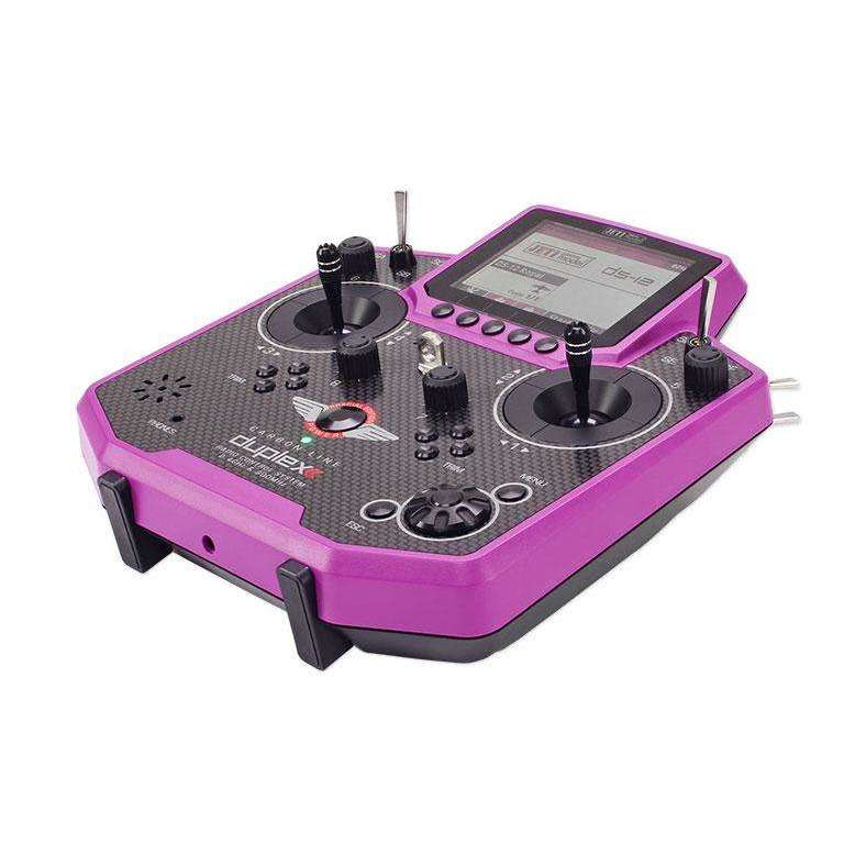 Jeti Duplex DS-12 Carbon Purple Multimode Special Edition 2.4GHz/900MHz w/Rx REX R7, Aluminum Tx Case Radio System