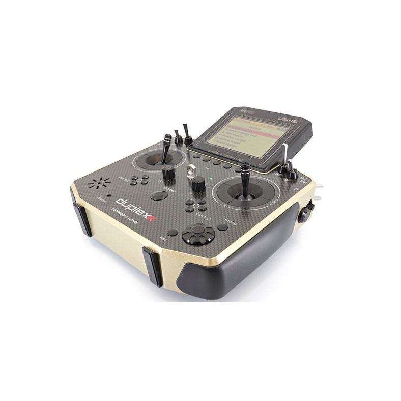Jeti Duplex DS-16 G2 Carbon Brushed Gold 2.4GHz/900MHz w/Rx R10, Aluminum Tx Case Radio System