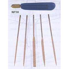 SMALL NEEDLE FILE Set of 5 Including Handle