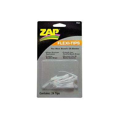 Zap CA Glue Nozzle Flexi Tips (24) PT-21