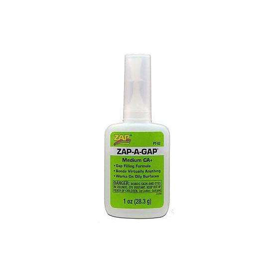 Zap CA Medium Glue 1/4-1/2-1-2-4 oz. (7g/14g/28g/56g/115g)