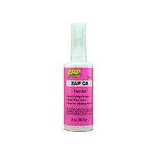 Zap CA Thin Glue 1/4-1/2-1-2-4 oz. (7g/14g/28g/56g/115g)