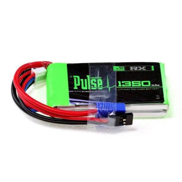PULSE LIPO 1350mAh 7.4V RX (JR and EC3)
